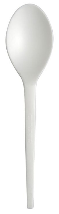 Łyżka C-PLA jednorazowa 16,5cm 50szt. ekologiczna, BIODEGRADOWALNA biała / kremowa