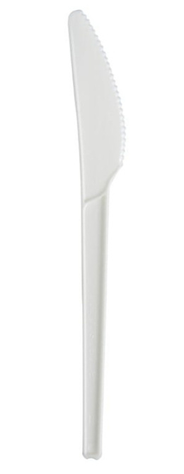 Nóż C-PLA jednorazowy 16,5cm 50szt. ekologiczny, BIODEGRADOWALNY biały / kremowy