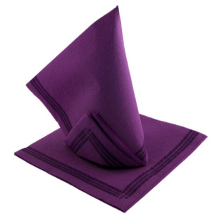 Serwetka restauracyjna 38x38 cm Tendance purpurowa z paskiem