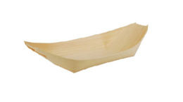 Finger Food Papstar łódeczka miseczka z drewna Pure 14cm x 8,2cm 50szt.