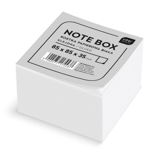 Kostka biurowa note box 85x85x35mm biała