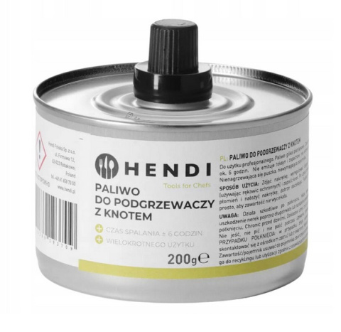 Paliwo / Pasta do podgrzewaczy HORECA z knotem 200g HENDI