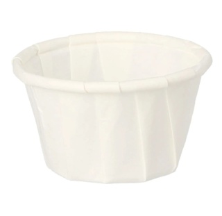 Fingerfood dresingowe pojemniki 35 ml białe , papier pure, fi 5 mm, wys. 3,1cm 250 szt., kod 37071