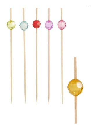 Patyczki koktailowe pearl paleta barw 12cm 100szt. cristal mix , kod 84672 Papstar