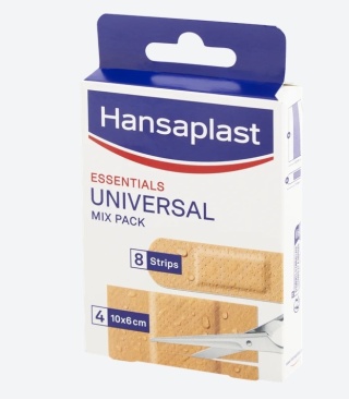 Plastry opatrunkowe First Aid essentials uniwersalne, wodoodporne 12szt. miks rozmiarów