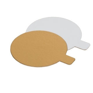 Podkładki , tacka, bankietówka na monoporcje z uchwytem Papstar fi 5cm okrągłe 0,1cm 200 szt. , 46145