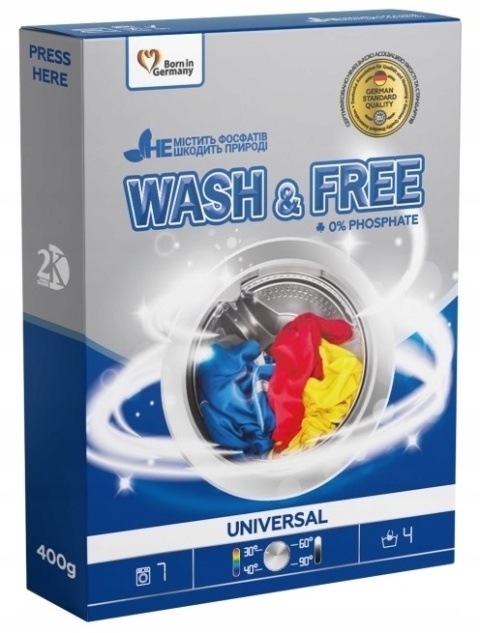 Wash & Free Proszek do Prania Uniwersalny 400g